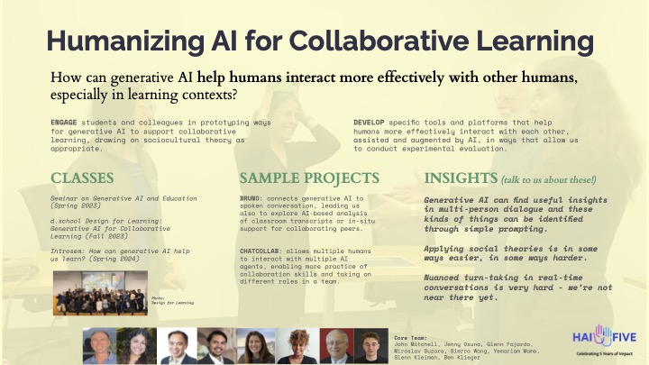 screenshot of poster for Humanizing AI for Collaborative Learning